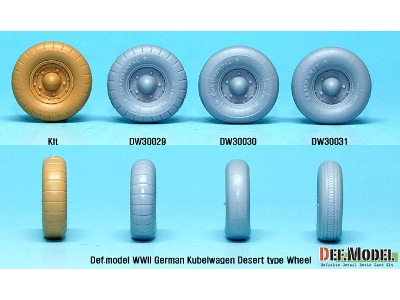German Vw Desert Type Wheel Set 1 (For Tamiya 1/35) - zdjęcie 8