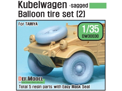 German Vw Desert Type Wheel Set 2 (For Tamiya 1/35) - zdjęcie 1