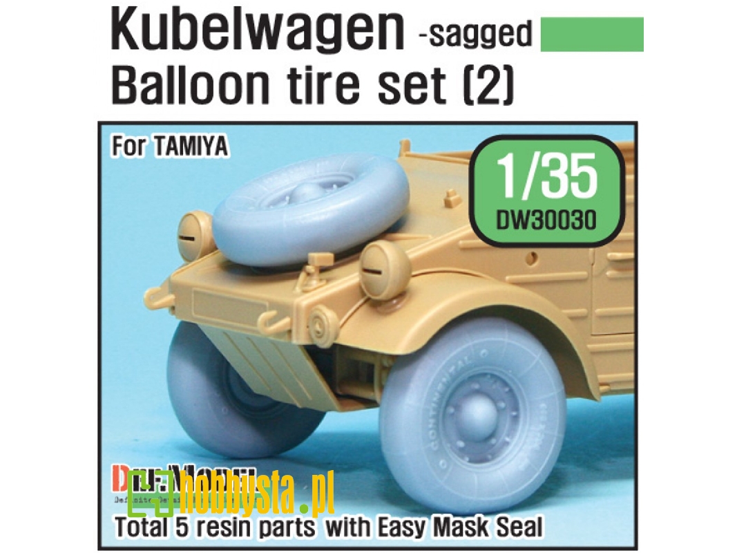 German Vw Desert Type Wheel Set 2 (For Tamiya 1/35) - zdjęcie 1