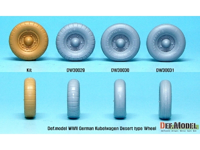 German Vw Desert Type Wheel Set 2 (For Tamiya 1/35) - zdjęcie 9