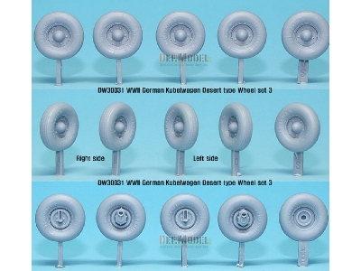 German Vw Desert Type Wheel Set 3 (For Tamiya 1/35) - zdjęcie 2