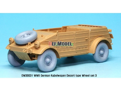 German Vw Desert Type Wheel Set 3 (For Tamiya 1/35) - zdjęcie 7