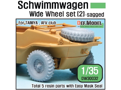 German Schwimmwagen Wide Wheel Set 2 - Deka (For Tamiya 1/35) - zdjęcie 1