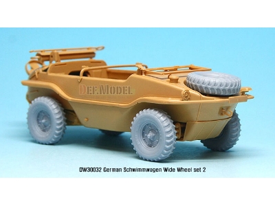German Schwimmwagen Wide Wheel Set 2 - Deka (For Tamiya 1/35) - zdjęcie 6
