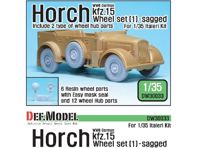 German Horch Kfz.15 Wheel Set 1 ( For Italeri 1/35) - zdjęcie 1