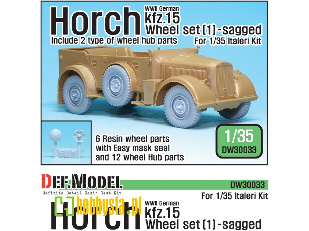 German Horch Kfz.15 Wheel Set 1 ( For Italeri 1/35) - zdjęcie 1