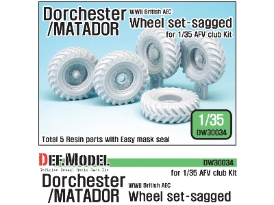 British Aec Dorchester/Matador Sagged Wheel Set ( For Afvclub 1/35) - zdjęcie 1