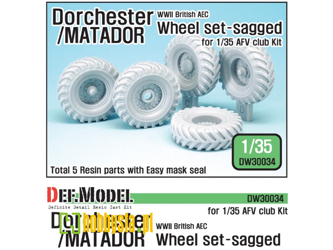 British Aec Dorchester/Matador Sagged Wheel Set ( For Afvclub 1/35) - zdjęcie 1