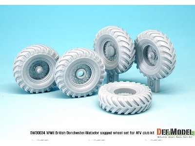 British Aec Dorchester/Matador Sagged Wheel Set ( For Afvclub 1/35) - zdjęcie 3