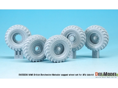 British Aec Dorchester/Matador Sagged Wheel Set ( For Afvclub 1/35) - zdjęcie 4