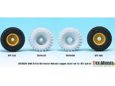 British Aec Dorchester/Matador Sagged Wheel Set ( For Afvclub 1/35) - zdjęcie 8