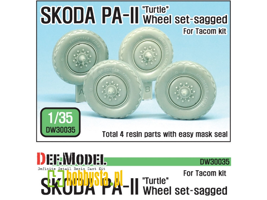 Czech Skoda Pa-ii Sagged Wheel Set ( For Takom 1/35) - zdjęcie 1 Czech Skoda Pa-ii Sagged Wheel Set ( For Takom 1/35) - zdjęcie 1