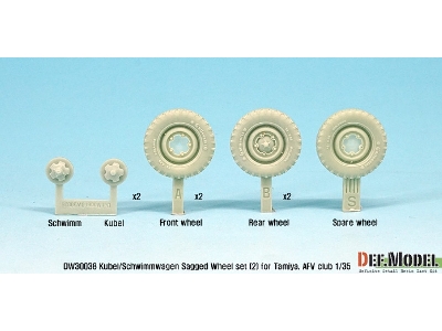 German Wagen Wheel Set 2(Dw30003) (For Tamiya/Afv Club 1/35) - zdjęcie 2
