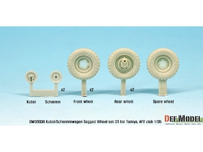 German Wagen Wheel Set 2(Dw30003) (For Tamiya/Afv Club 1/35) - zdjęcie 3