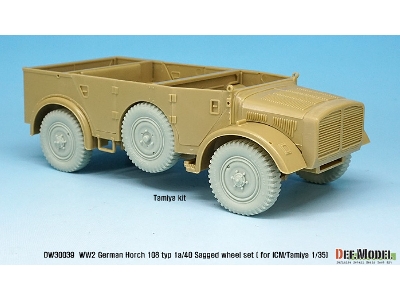 German Horch 108 Typ 1a/40 Sagged Wheel Set ( For Icm/Tamiya 1/35) - zdjęcie 6