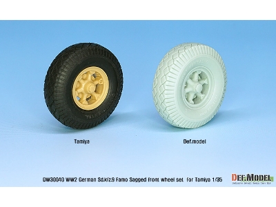 German Sd.Kfz.9 Famo Sagged Front Wheel Set ( For Tamiya 1/35) - zdjęcie 8