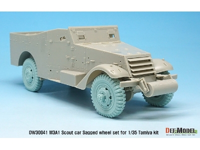 Us M3a1 Scout Car Sagged Wheel Set ( For Tamiya 1/35) - zdjęcie 4