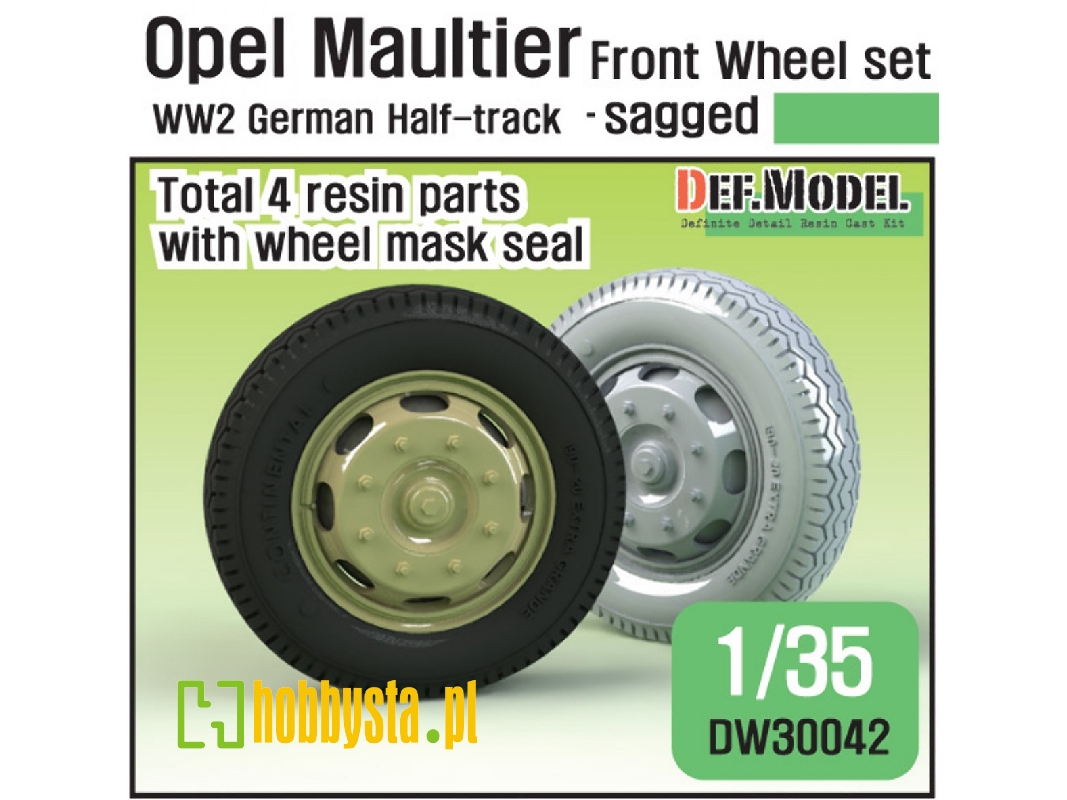 German Opel Maultier Sagged Front Wheel Set ( For Dragon/Italeri 1/35) - zdjęcie 1 German Opel Maultier Sagged Front Wheel Set ( For Dragon/Italeri 1/35) - zdjęcie 1