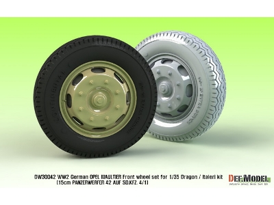 German Opel Maultier Sagged Front Wheel Set ( For Dragon/Italeri 1/35) - zdjęcie 2