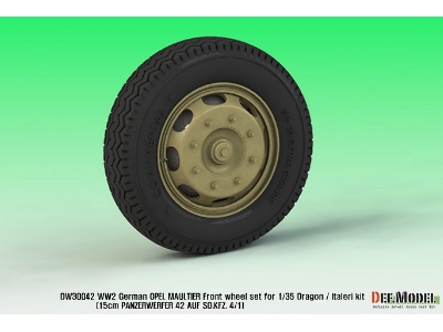 German Opel Maultier Sagged Front Wheel Set ( For Dragon/Italeri 1/35) - zdjęcie 6