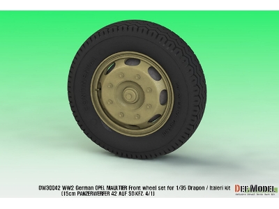 German Opel Maultier Sagged Front Wheel Set ( For Dragon/Italeri 1/35) - zdjęcie 7