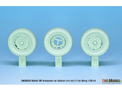 British Rr Armoured Car Balloon Sagged Wheel Set- Early ( For Meng 1/35) - zdjęcie 2