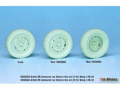British Rr Armoured Car Balloon Sagged Wheel Set- Early ( For Meng 1/35) - zdjęcie 3