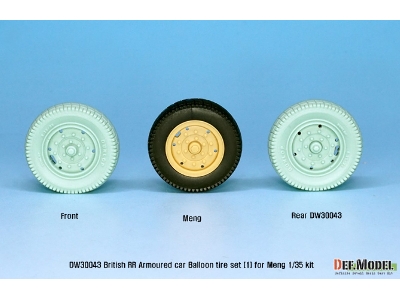 British Rr Armoured Car Balloon Sagged Wheel Set- Early ( For Meng 1/35) - zdjęcie 4