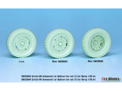 British Rr Armoured Car Balloon Sagged Wheel Set- Late ( For Meng 1/35) - zdjęcie 3