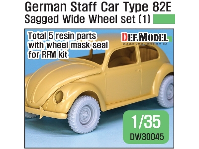 German Staff Car Type 82e Wheel Set 01-wide(Contienetal) ( For Rfm 1/35) - zdjęcie 1