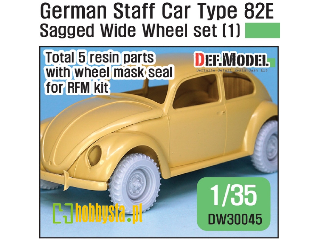 German Staff Car Type 82e Wheel Set 01-wide(Contienetal) ( For Rfm 1/35) - zdjęcie 1
