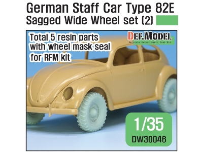 German Staff Car Type 82e Wheel Set 02-wide(Semperit) ( For Rfm 1/35) - zdjęcie 1
