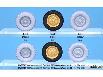 German Staff Car Type 82e Wheel Set 03 ( For Rfm 1/35) - zdjęcie 10