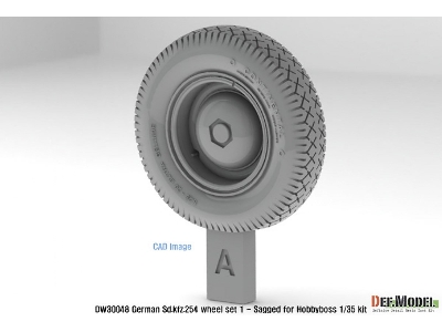 German Sd.Kfz.254 Sagged Wheel Set 01 ( For Hobbyboss 1/35) - zdjęcie 9