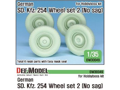 German Sd.Kfz.254 Wheel Set 02- No Sag ( For Hobbyboss 1/35) - zdjęcie 1