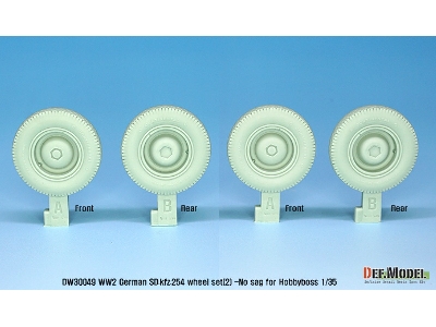 German Sd.Kfz.254 Wheel Set 02- No Sag ( For Hobbyboss 1/35) - zdjęcie 2