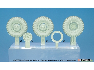 Ww2 U.S Dodge Wc 4x4 Sagged Wheel Set (For Afv Club, Italeri 1/35) - zdjęcie 2