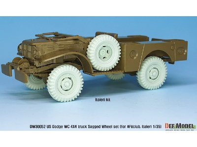 Ww2 U.S Dodge Wc 4x4 Sagged Wheel Set (For Afv Club, Italeri 1/35) - zdjęcie 4