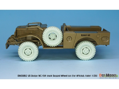 Ww2 U.S Dodge Wc 4x4 Sagged Wheel Set (For Afv Club, Italeri 1/35) - zdjęcie 6