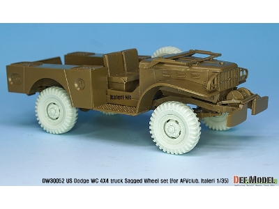 Ww2 U.S Dodge Wc 4x4 Sagged Wheel Set (For Afv Club, Italeri 1/35) - zdjęcie 10