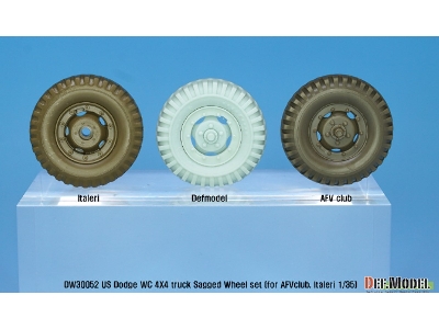 Ww2 U.S Dodge Wc 4x4 Sagged Wheel Set (For Afv Club, Italeri 1/35) - zdjęcie 11