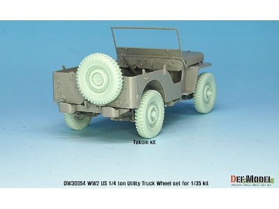 Ww2 U.S Willys Mb Sagged Wheel Set(2) (For Tamiya, Takom, Dragon, Meng 1/35) - zdjęcie 6