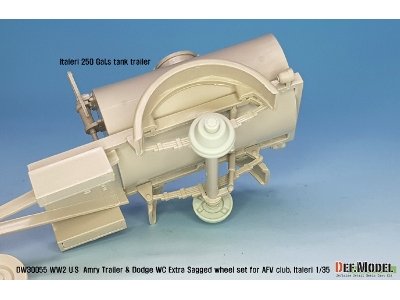 Ww2 U.S Trailer And Dodge Wc Extra Sagged Wheel Set (For Wc6x6, M101 Trailer) - zdjęcie 4