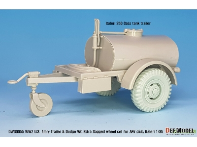 Ww2 U.S Trailer And Dodge Wc Extra Sagged Wheel Set (For Wc6x6, M101 Trailer) - zdjęcie 5