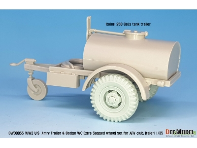 Ww2 U.S Trailer And Dodge Wc Extra Sagged Wheel Set (For Wc6x6, M101 Trailer) - zdjęcie 6