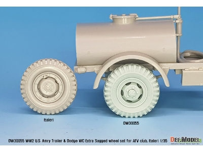 Ww2 U.S Trailer And Dodge Wc Extra Sagged Wheel Set (For Wc6x6, M101 Trailer) - zdjęcie 9