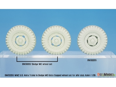 Ww2 U.S Trailer And Dodge Wc Extra Sagged Wheel Set (For Wc6x6, M101 Trailer) - zdjęcie 10