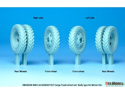 U.S. G7107(G506) Cargo Truck Early Type Wheel Set - zdjęcie 1