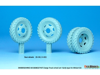 U.S. G7107(G506) Cargo Truck Early Type Wheel Set - zdjęcie 5