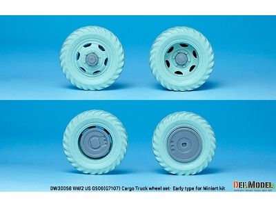 U.S. G7107(G506) Cargo Truck Early Type Wheel Set - zdjęcie 8